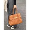 Women's bag leather high-end summer first-layer cowhide tote bag large-capacity commuting fashion shoulder bag portable soft leather bag