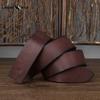 Buckleless Leather Belt for Men, Genuine Leather Pin Buckle, Top Layer Pure Cowhide, Retro Frosted Trendy Belt Strip