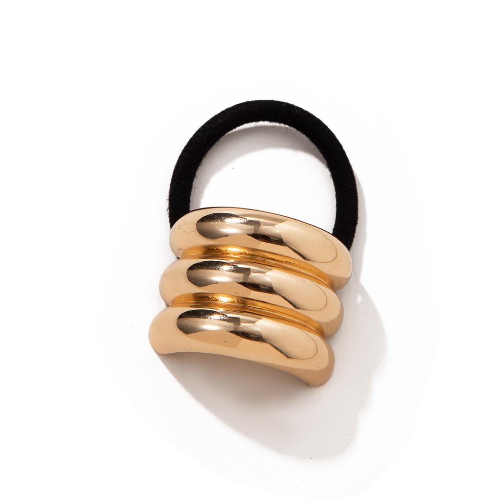 2025 New Hollow Curved Hair Band Summer Versatile High-end Sense Headrope Hair Tie Hair Ponytail Hair Accessories