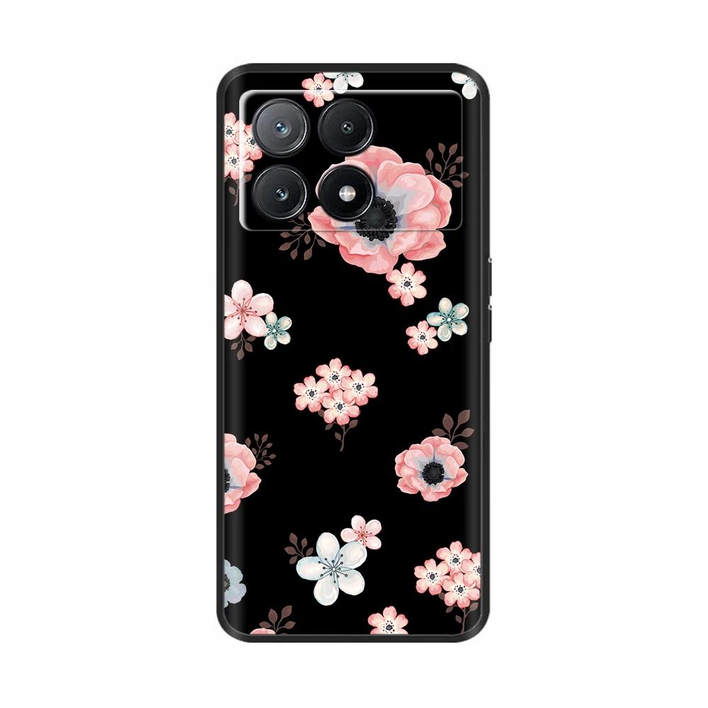 Case For Poco X6 Pro Phone Back Cover For Poco X6 Neo Pocox6 Pro 5G Soft Black Silicone Bumper Shockproof Protective Shell Cases