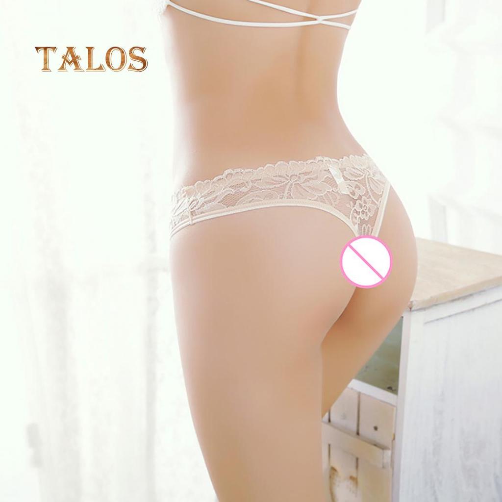 Sexy See-through Floral Lace G-String Women's Underwear Panties Solid Color Thong Comfortable