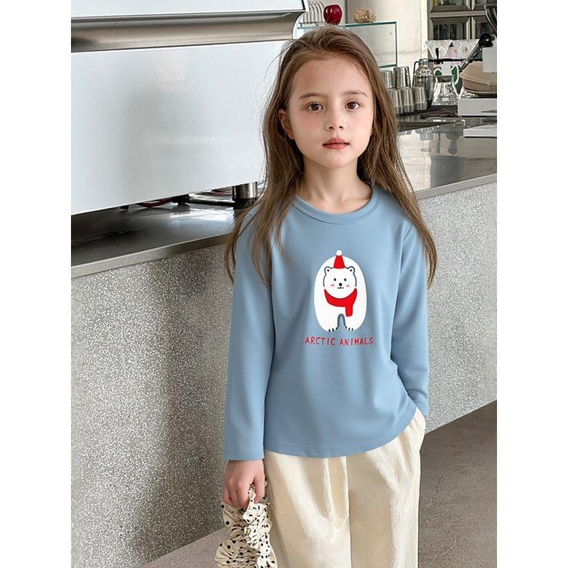 27Home Brand Export Children's Clothing Kidsren's Pure Cotton Printed Long-Sleeved T-Shirt Autum New Product Cartoon Baby Girl Clothes