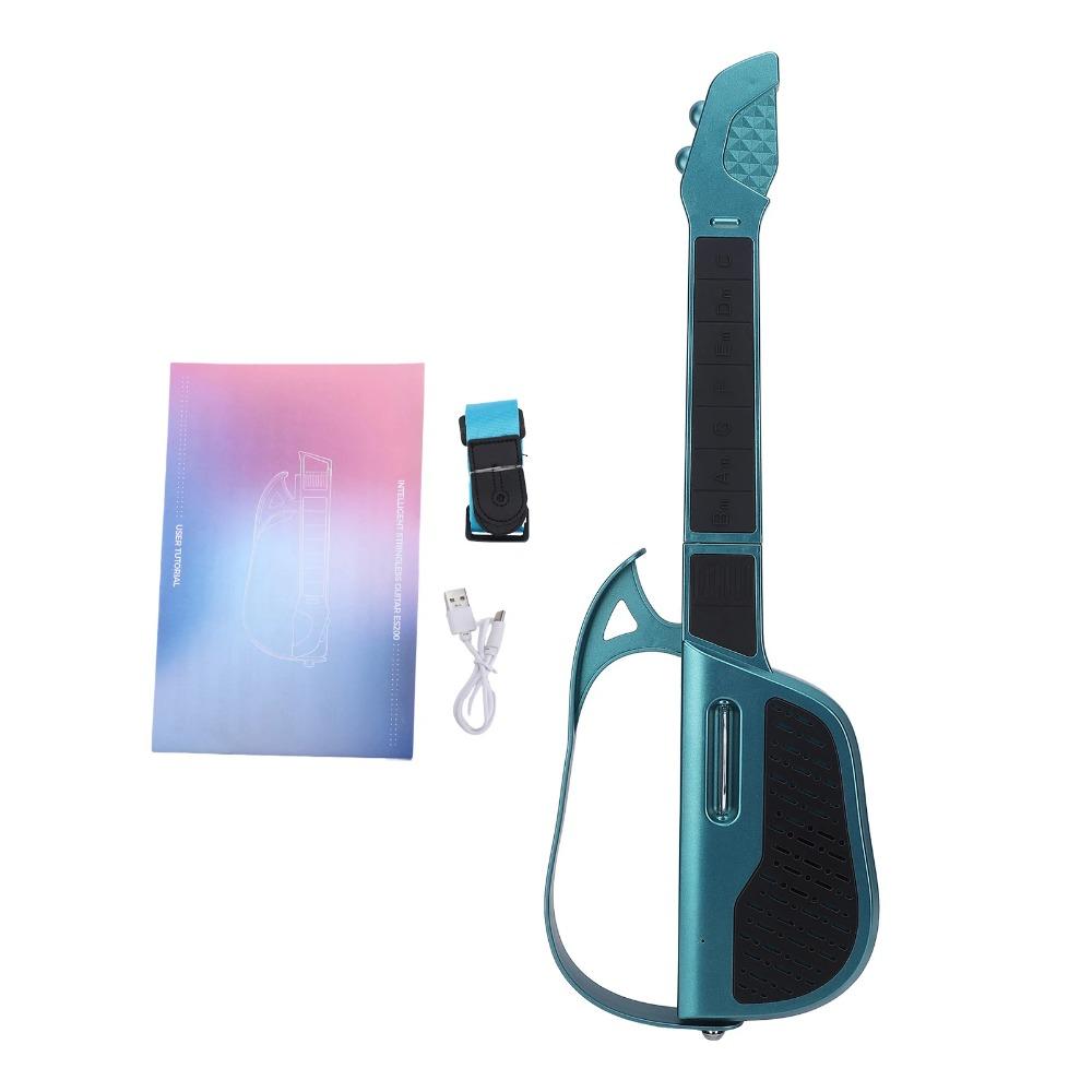 Foldable Electronic Guitar Toy for Kids 7 Notes Keys Rechargeable Battery Portable Music Educational Instrument Travel Gift