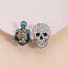 White Ghost With Cat Enamel Pins Spooky Pumpkin Skull Boo Kitten Halloween Brooches Lapel Badge Jewelry Gifts for Friends
