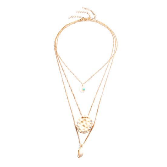 

Винтажная пляжная подвеска в виде ракушки, многослойное ожерелье, женская цепочка, вечерние ювелирные изделия, подарок