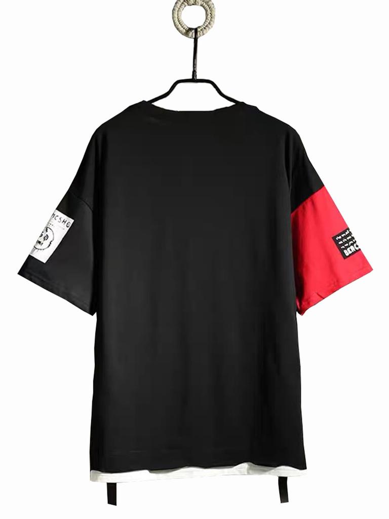 LIEBO Men's Short Sleeve Summer T-Shirt, Plus Size, Funny and Stylish, Black, Size M