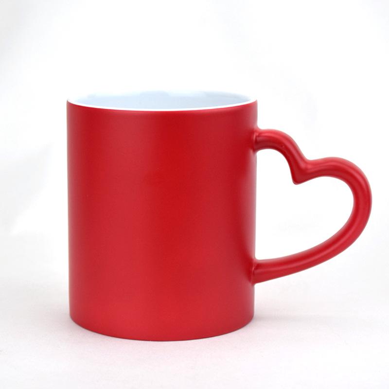 Starry Sky Heart Handle Temperature-Sensitive Color-Changing Cup with Customizable Image Logo