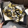 Hangzhou Floral Mulberry Silk Square Scarf - 70cm Silk Twill Women's Neck Accessory