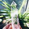 Bacchetta di Cristallo Esagonale Monopunta di Ametista Naturale da 15 cm, Grandi Dimensioni, Torre di Lapislazzuli, Decorazione per la Casa, Artigianato di Labradorite