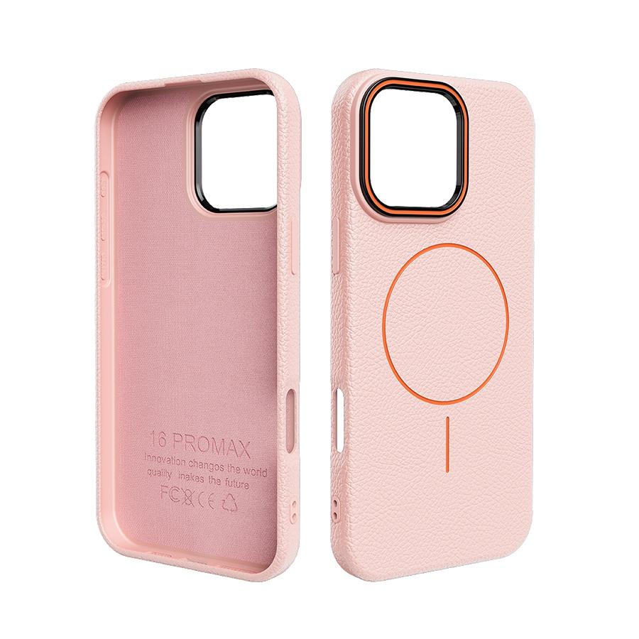 Magnetický ultratenký PU kožený kryt na telefon s texturou liči pro iPhone 16/15/14/13/12/11 Pro Max 16 Plus Kompatibilní s bezdrátovým nabíjením Tenký kryt na telefon