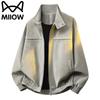 MiiOW Men's Retro Lapel Casual Jacket
