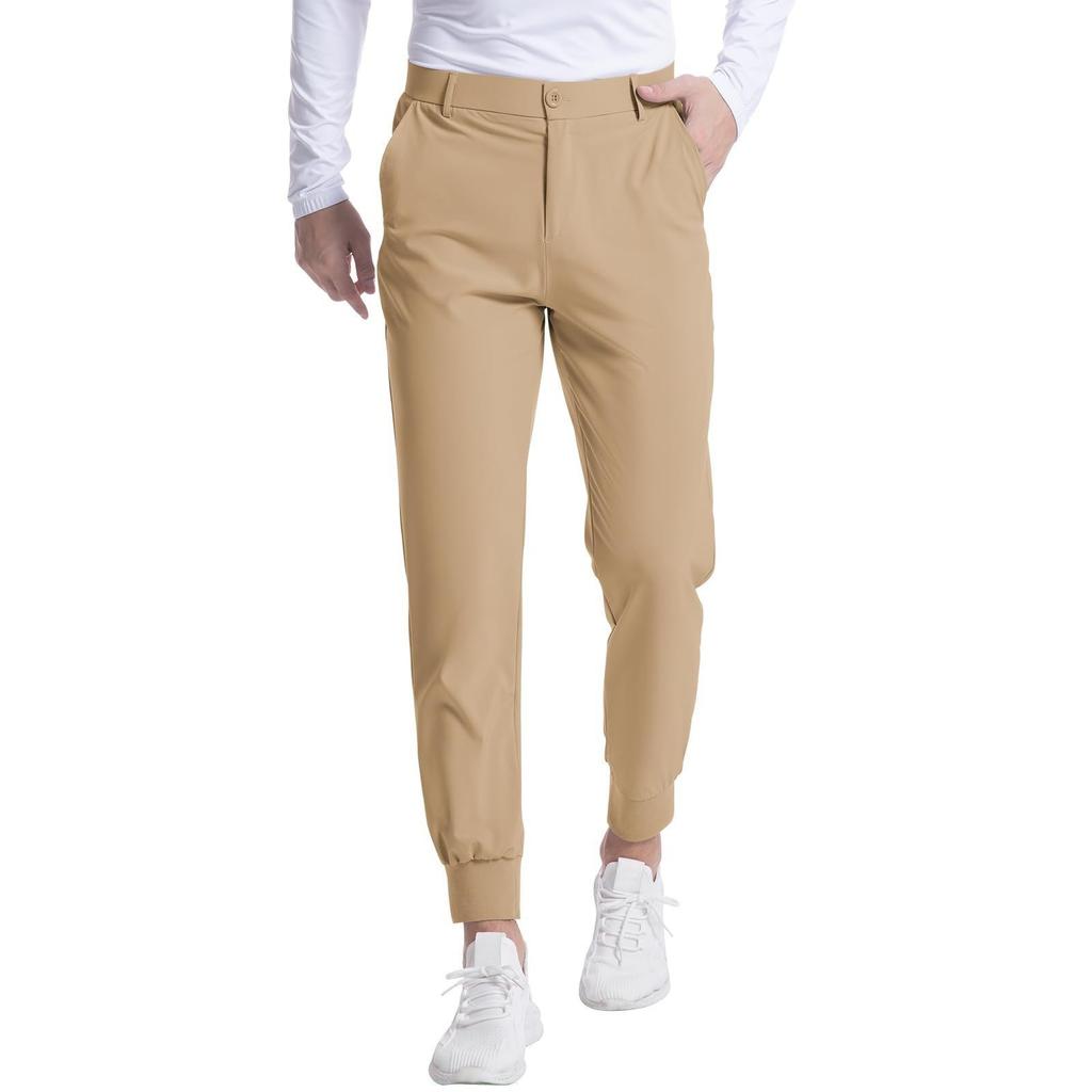 Men Jogger Pants Slim Fit Tapered Ankle Stretch Waistband Casual Trousers with Pockets for Everyday Wear