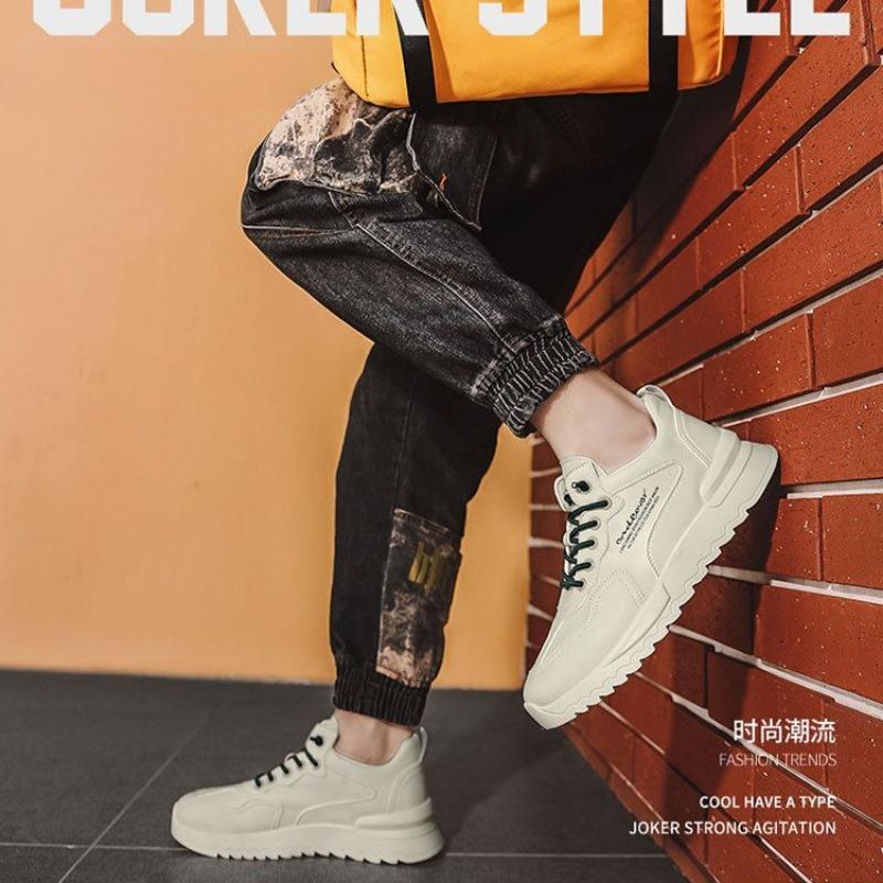 Man's Casual Leather Shoes Autumn New Waterproof Non-slip Soft-sole Sneakers Men Flats Shoe Outdoor Walking Shoes Zapatos Hombre