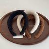 High-End Women's Lamb Wool Headband: Winter Fashion, Solid Color, Stylish, Everyday Wear
