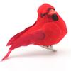 1 Pack 36pcs Christmas Red Feather Fake Birds - Decorative Ornaments For Crafts, Home Decor, And Party Displays