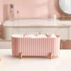 3 Grid Cosmetics Storage Box Large Capacity Organizer Box Makeup Organizer  Powder Puffs