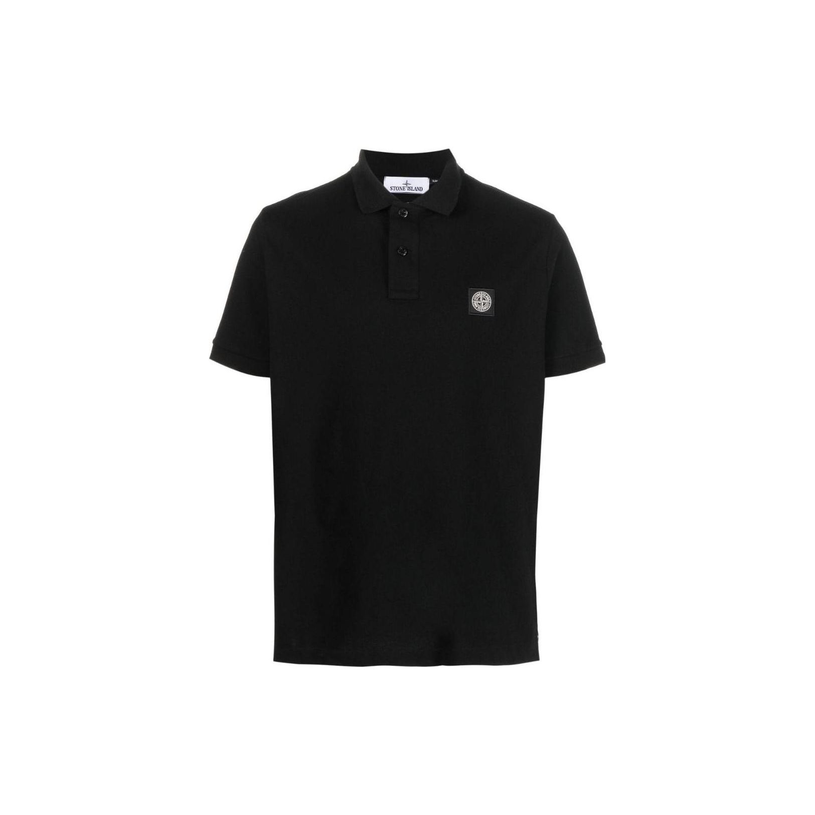 

Stone Island Ss23 Solid Color Polo Shirt Men tops Black 10152SC17-V0029 S