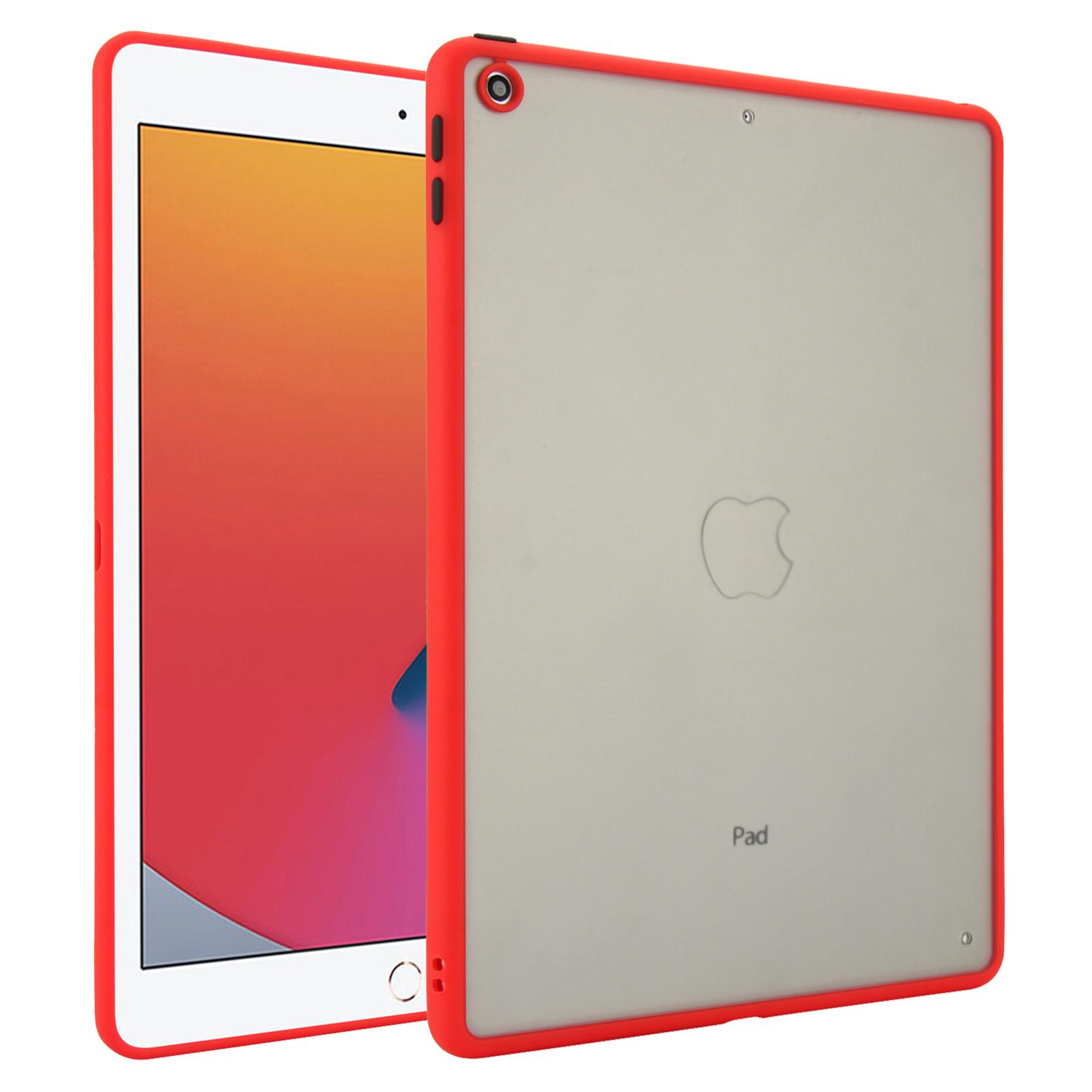 

Чехол для планшета iPad 10.2 (2021)/(2020)/(2019) Матовый акриловый чехол из ТПУ с эффектом прикосновения к коже, противоударный Red