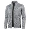 Men's Double-sided Fleece Jacket Autumn Winter Thick Warm Working Travel Jacket Full Zip Stand Collar Windproof Coat