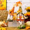 Playful Thanksgiving Gnome With Decorative Maple Leaf Hat For Creative Seasonal Decoration