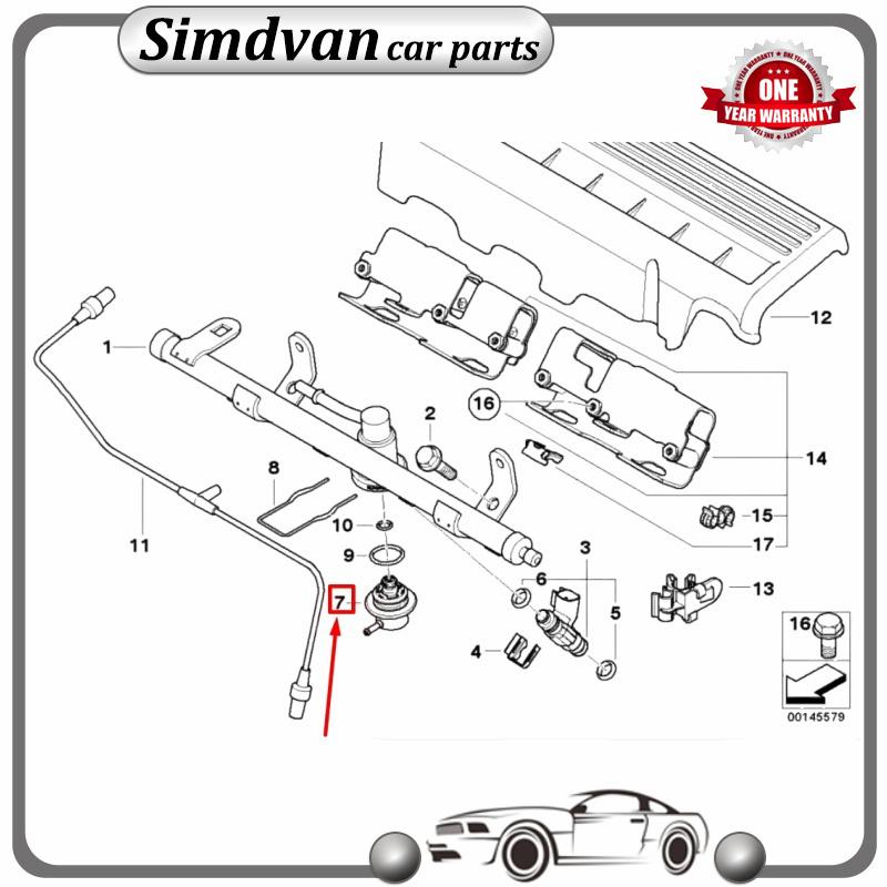 High Quality 13531487238  Fuel Injection Pressure Regulator FOR MINI COOPER R50 1353 1487 238