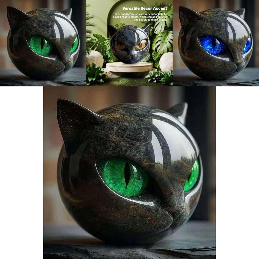 Kreative Katzen-Harz-Ornamente mit Steinmuster für Party-Dekoration und Geschenke