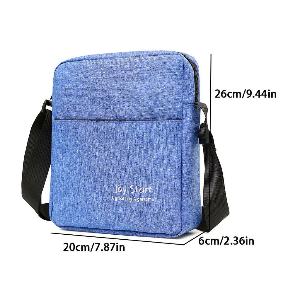 Men'S Shoulder Bag Mobile Phone Bag Simple And Durable Oxford Cloth Light And Large Capacity Commuter Travel Slung Small Bag.
