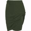 European and American Women's Spring and Summer Temperament Lace-up Solid Color Skirt Two-layer Short Skirt
