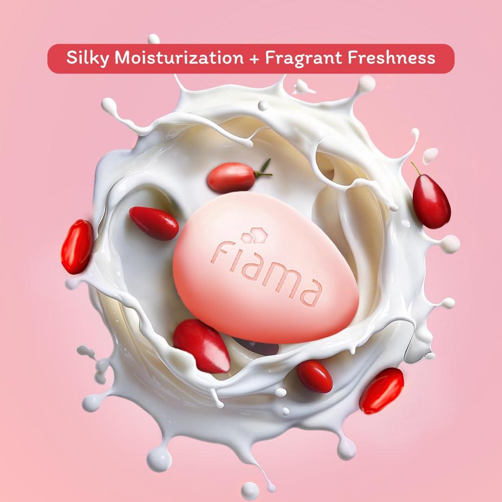 Fiama Feuchtigkeitsspendende Seifenstück Japanische Hokkaido-Milch Goji-Beere 125g Tiefe Hydratation Hautpflege