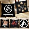 LLinkinSParkS Cartoon Pillow Case Fashion Square Pillowcase Bedroom Sofa Room Ins Decoration Leisure