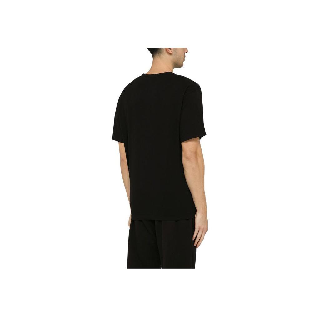 STONE ISLAND Solid Color Casual Crew Neck Short Sleeve T-Shirt Men Tops Black 80152RC88-V0029