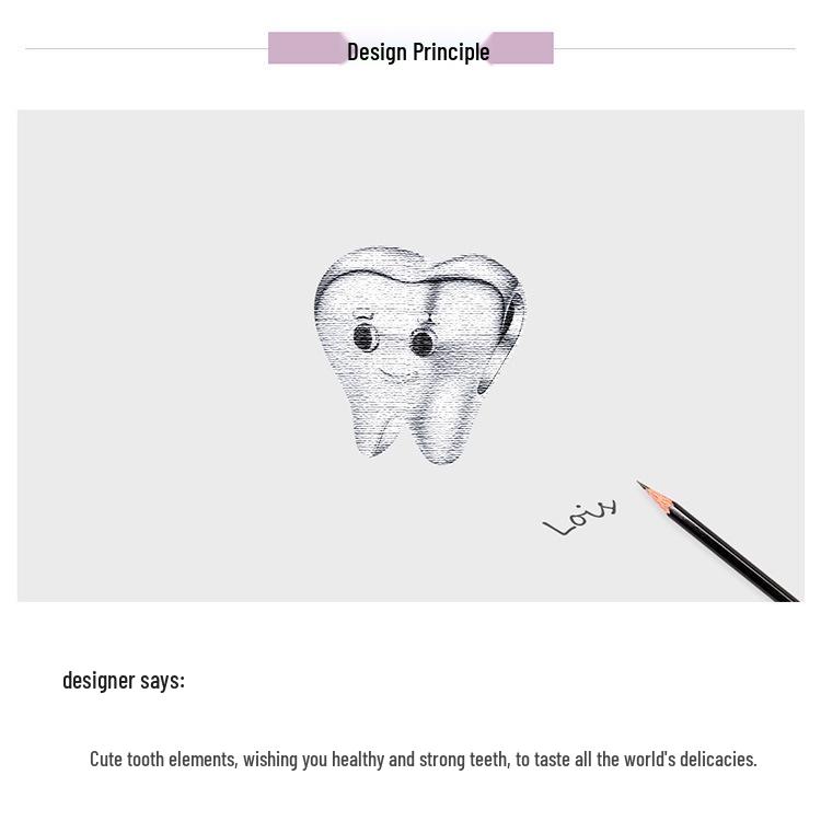 Mărgele din Argint Sterling cu Dinți Zâmbitori - Accesoriu Drăguț pentru Brățară SCC1401