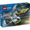 LEGO City Police Car Chase Toy Set 6-9 Years Old Building Blocks Vehicle for Boys and Girls 60415