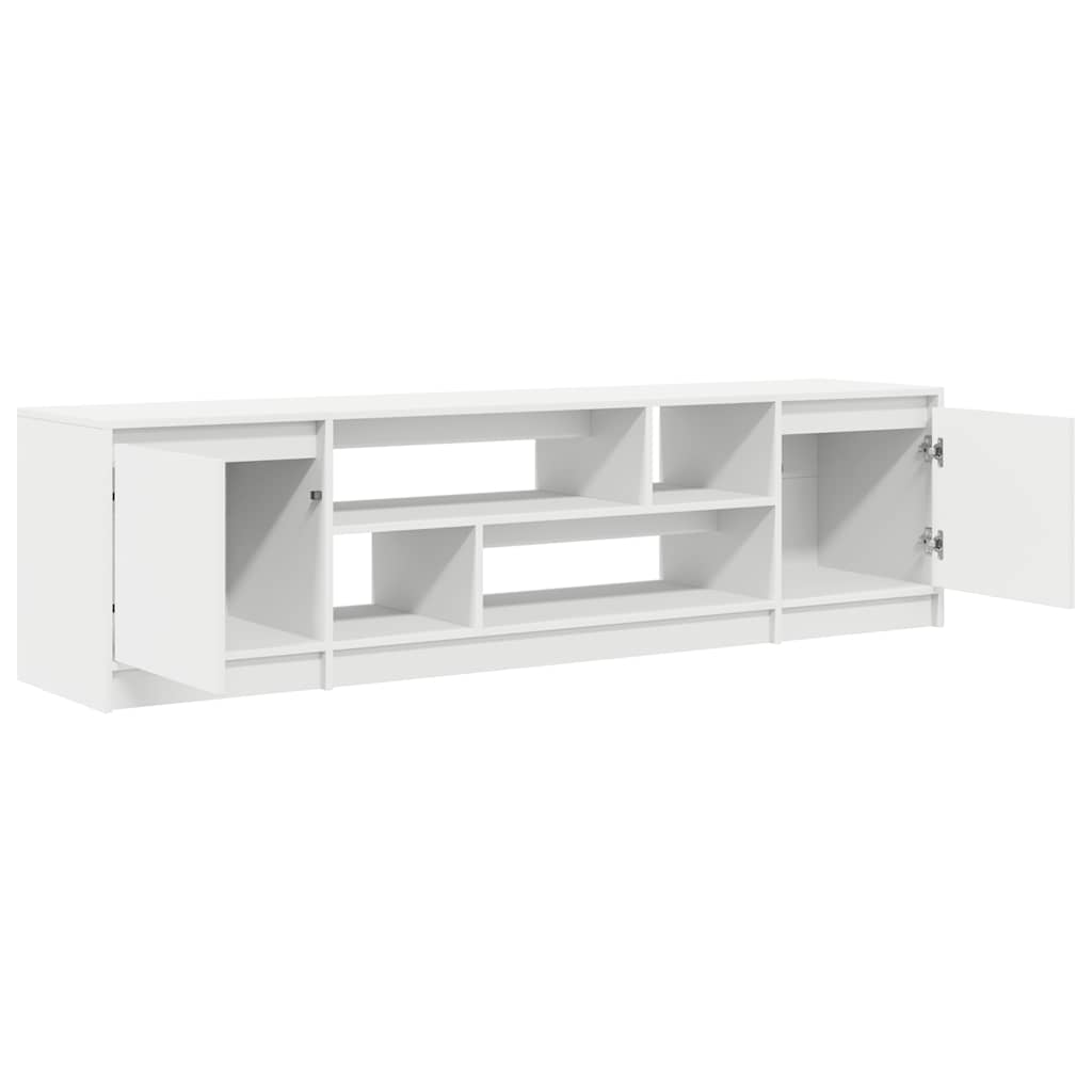 TV Stand White 188.5x41x50 Cm Engineered Wood
