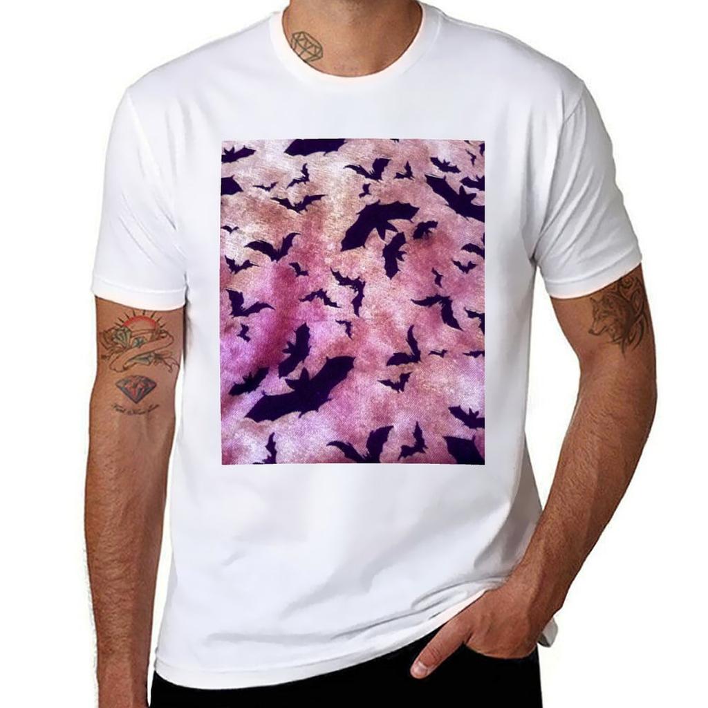 Bats On Pink Tshirt Cotton Tshirt 100 Tshirt
