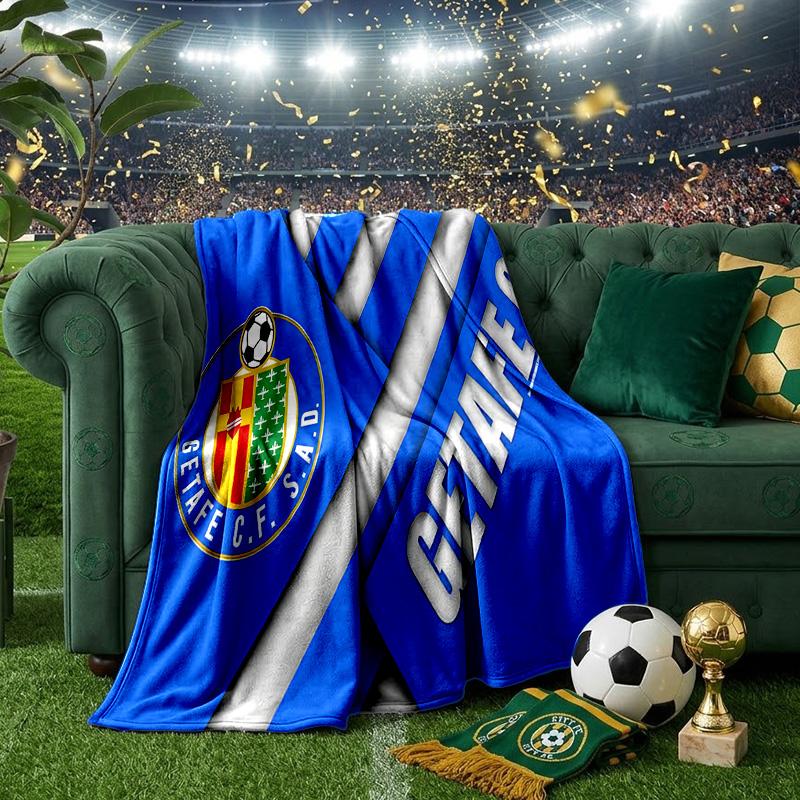 Getafe Crest Design Throws Blanket Flannel Blankets Plush for Couch Bed Gifts for Men Women Travel picnic blanket Christmas fan gifts