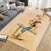 Lucky Luke2 Flannel Pattern Square Carpet,Area Rug,Carpet Rug for Living Room Bedroom Sofa Playroom Decor,Non-slip Floor Mat
