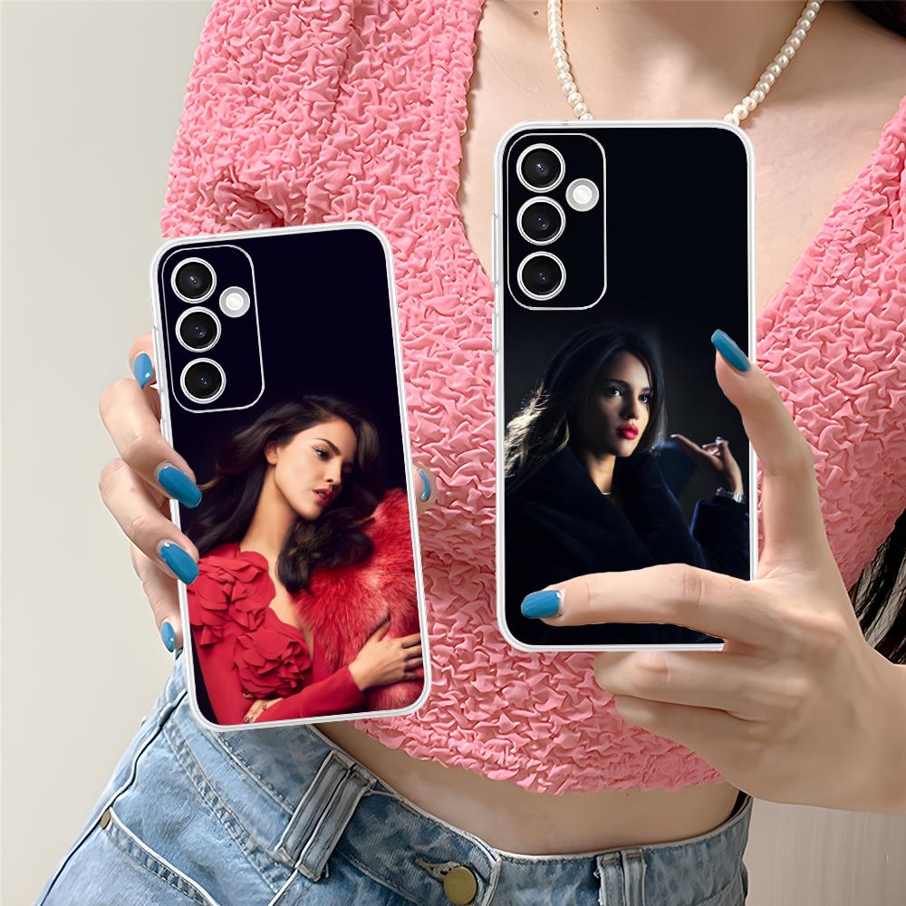 Fashion Eiza Gonzalez Clear Mobile Phone Case for Samsung Galaxy S25 S24 S23 S22 S21Plus FE Ultra Colorful Cover