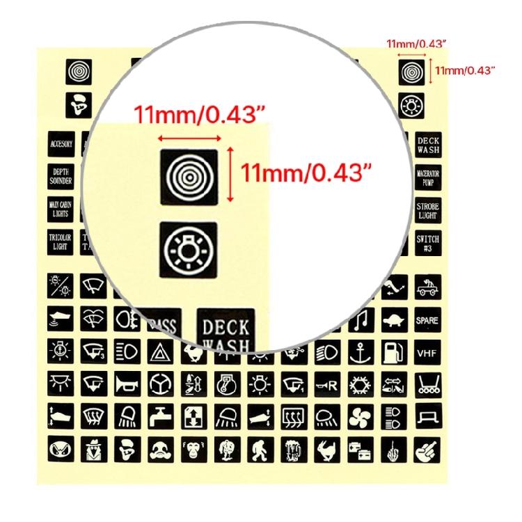 Auto Leuchtende Aufkleber Multifunktions-Tastenaufkleber Schalter Beschriftungsaufkleber