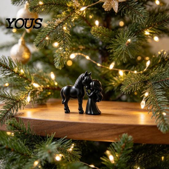 Unique Birthday Presents 3D Printed Girl Horse Figurine, DIY Paintable Equestrian Sculpture, Modern Christmas Gifts for Equestrians Minimalist