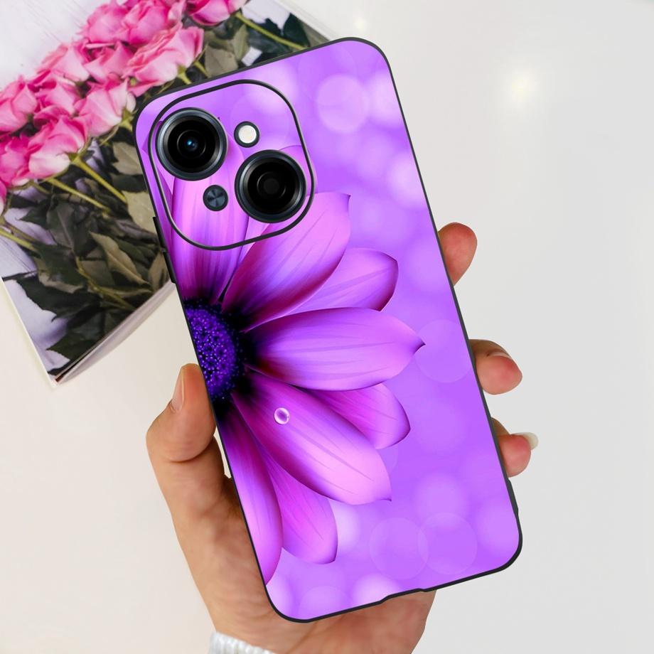 Soft Matte Silicone Bumper Cover For Tecno Spark GO 1 2025 Pop 9 Case TPU SparkGO1 GO2025 Pop9 Marble Love Heart Painting Coques
