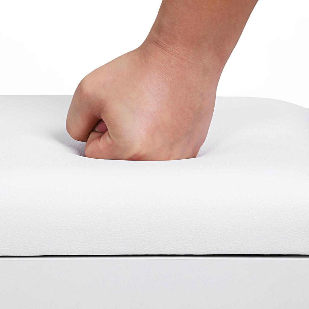 VASAGLE Panca per Scarpe in Legno, Seduta con Contenitore Imbottita, Mobile da Ingresso con 2 Ripiani e un Cassettone Nascosto, Bianco