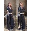 Women's American Street Style Hoodie and Wide-Leg Pants Set, Autumn/Winter Fashion, Loose Fit, Casual Two-Piece Set.