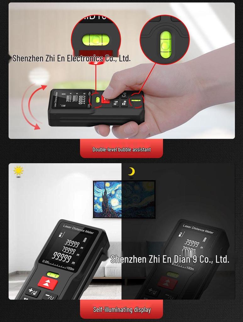 Handheld Infrared Laser Rangefinder and Distance Meter