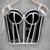 Franse Zoete Styling Vetersluiting Strapless Tanktop Dames Binnenlaag Bovenkleding Sexy Visgraat Taille-insnoerende Top Camis & Tanktops