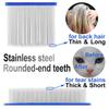 6 Pcs/set Pet Flea Comb Stainless Steel Head Lice Comb Fine Tooth Dogs Cats Grooming Combs Dematting Tool Pet Tear Stain Remove