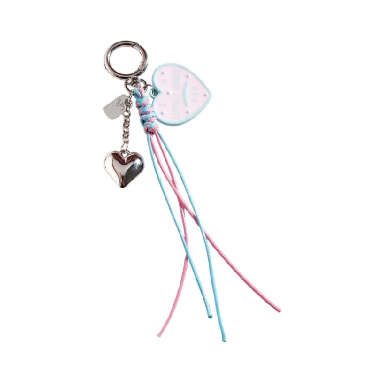 Artistic Vintage Star Heart Keychain Cute Cartoon Star Heart Resin Ornament Sturdy Decorative Home Office Decors