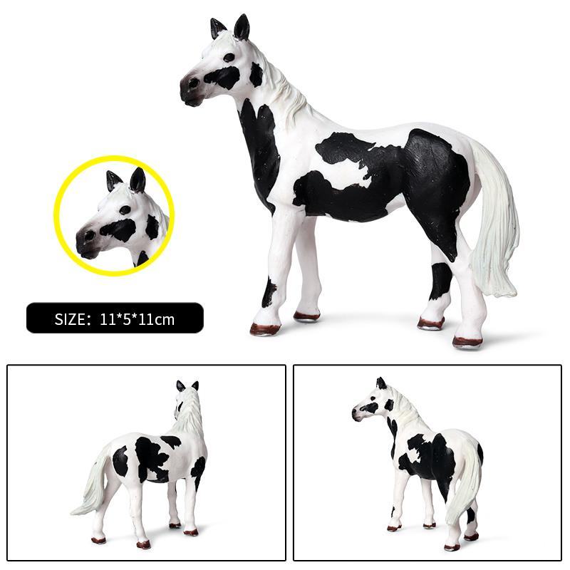 Oenux Original Forest Wild Steed Farm Animal Horse Realistic Model Action Figures Haflinger Ferghana horse PVC Figurines Toy Kid
