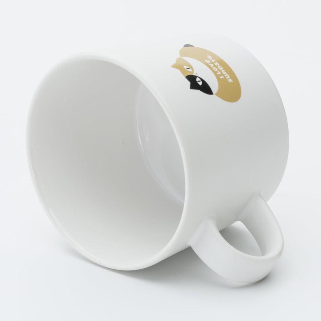 Kakuni Mino Ware Porcelain Cat Mug 330ml Cute Staring Mike Calico Cat Made in Japan K17154