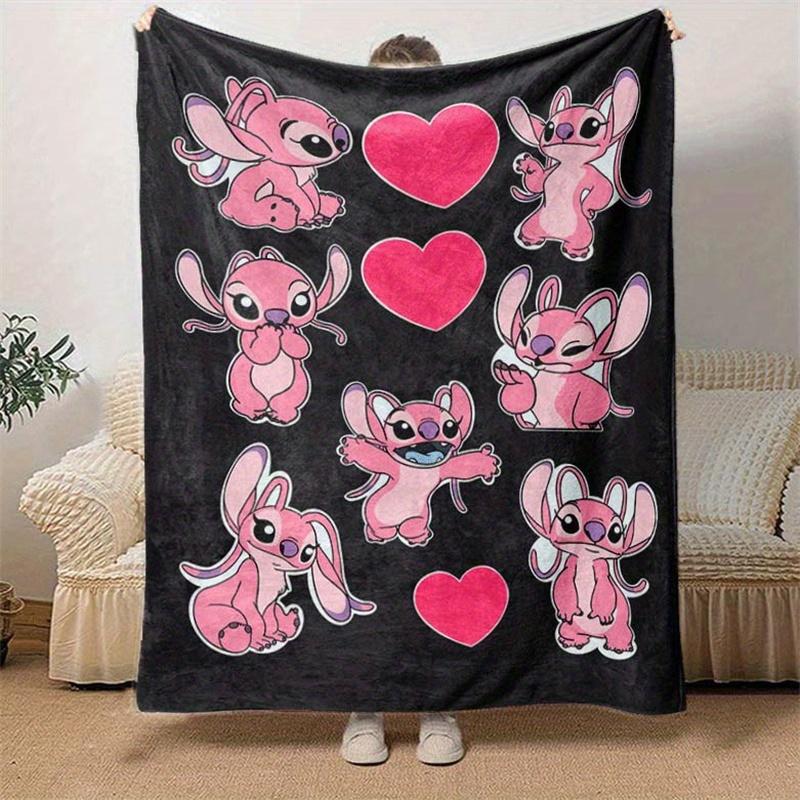 1pc Stitch Printing Blanket - Soft, All-Season Throw for Living Room, Beroom,Personalize Gift with Aorable Cartoon Esign